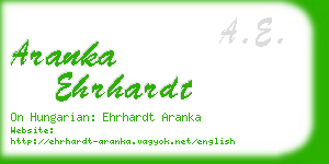 aranka ehrhardt business card